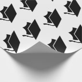 Schwarzweiss-Abschluss-Kappen-Verpackungs-Papier Geschenkpapier (Ecke)