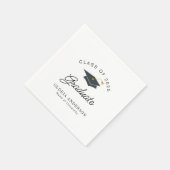 Schwarzweiß-Abschluss Serviette (Ecke)
