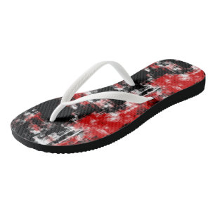 Schwarzweiß abstrakt badesandalen