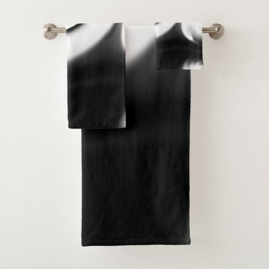 Schwarzweiß abstrakt badhandtuch set (Insitu)