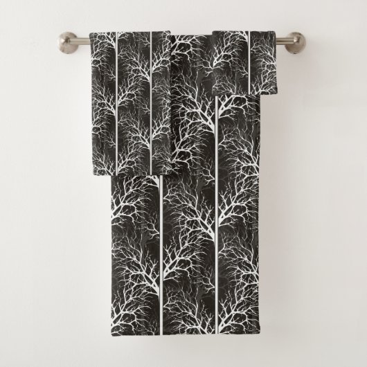 Schwarzweiß abstrakt badhandtuch set (Insitu)