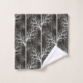 Schwarzweiß abstrakt badhandtuch set (Waschlappen)