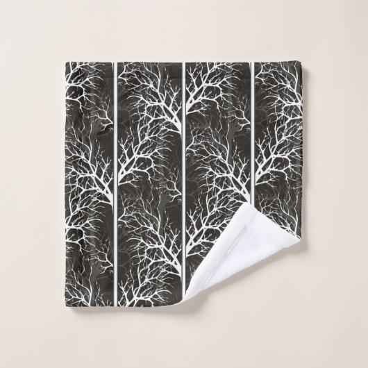 Schwarzweiß abstrakt badhandtuch set (Waschlappen)