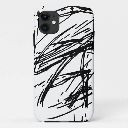 Schwarzweiß abstrakt Case-Mate iPhone hülle (Rückseite)