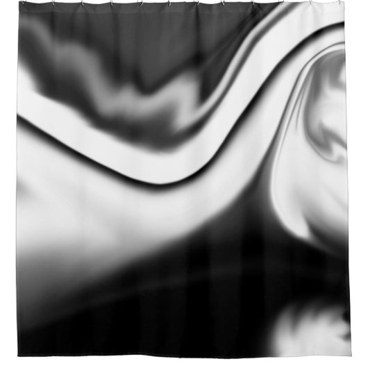 Schwarzweiß abstrakt duschvorhang (Vorderseite)