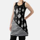 Schwarzweiß, abstrakt, geometrisch, einfach, Scan Schürze (InSitu)