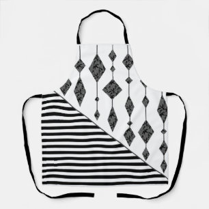 Schwarzweiß, abstrakt, geometrisch, einfach, Scan Schürze