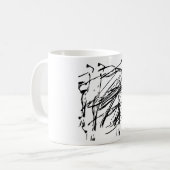 Schwarzweiß abstrakt kaffeetasse (Vorderseite Links)