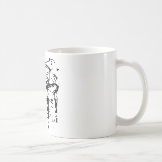 Schwarzweiß abstrakt kaffeetasse (Rechts)
