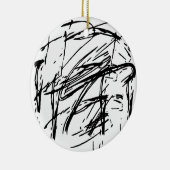 Schwarzweiß abstrakt keramikornament (Rechts)