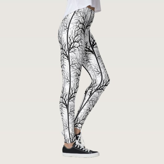 Schwarzweiß abstrakt leggings (Rechts)