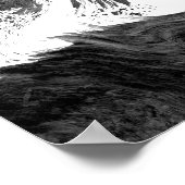 Schwarzweiß Abstrakt Moderne Illusion Kunst Poster (Ecke)