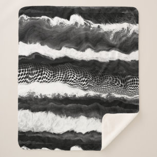Schwarzweiß Abstrakt Moderne Illusion Kunst Sherpadecke