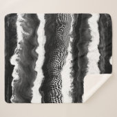 Schwarzweiß Abstrakt Moderne Illusion Kunst Sherpadecke (Vorderseite (Horizontal))