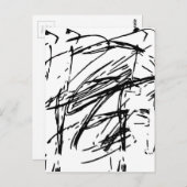 Schwarzweiß abstrakt postkarte (Vorne/Hinten)