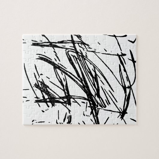 Schwarzweiß abstrakt puzzle (Horizontal)