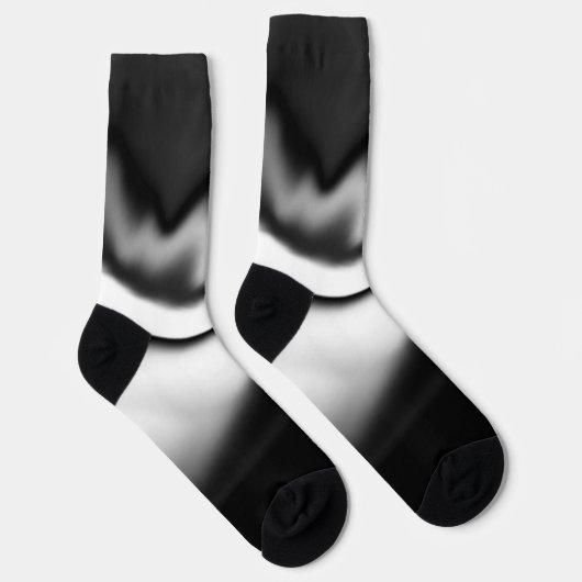 Schwarzweiß abstrakt socken (Rechts)