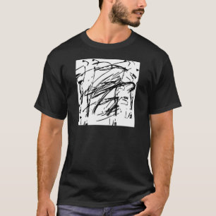 Schwarzweiß abstrakt T-Shirt