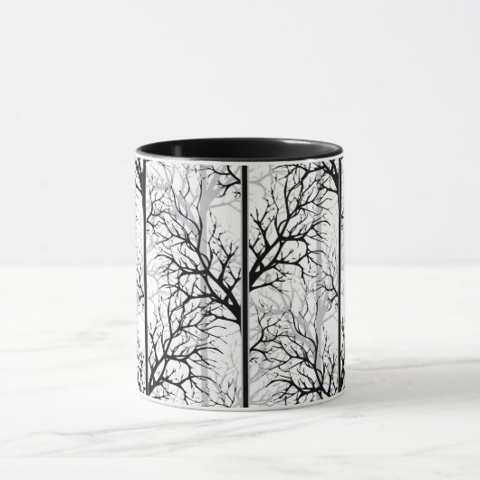 Schwarzweiß abstrakt tasse (Zentrum)