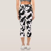 Schwarzweiß-Abstrakte Camouflage-Download und Capri Leggings (Rückseite)
