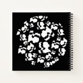 Schwarzweiß-abstrakte Frauen Notizblock (Rückseite)