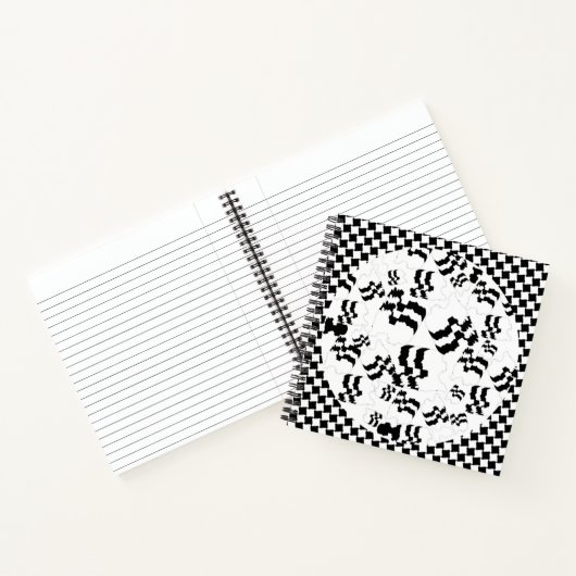 Schwarzweiß-abstrakte Frauen Notizblock (Innenseite)