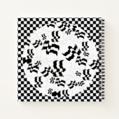 Schwarzweiß-abstrakte Frauen Notizblock (Rückseite)