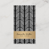Schwarzweiß-abstrakte Linienmuster Visitenkarte (Vorderseite)