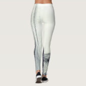 Schwarzweiß-Abstrakter Rauch Leggings (Rückseite)