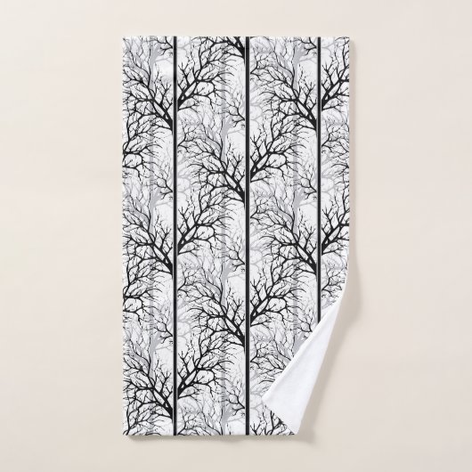 Schwarzweiss-abstraktes Badhandtuch Set (Handtuch)