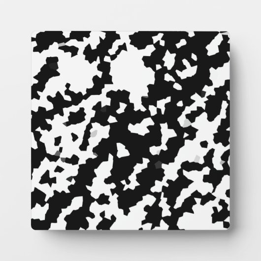 Schwarzweiß-Abstraktes Camouflage-Muster Fotoplatte (Vorderseite)