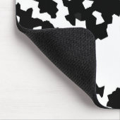 Schwarzweiß-Abstraktes Camouflage-Muster Mousepad (Ecke)