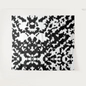 Schwarzweiß-Abstraktes Camouflage-Muster Wandteppich (Vorderseite (Horizontal))