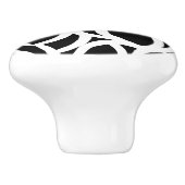 Schwarzweiß-Abstraktes Muster Keramik Pull Keramikknauf (Seitenansicht)