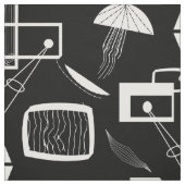 Schwarzweiss-abstraktes Stoff (Muster)