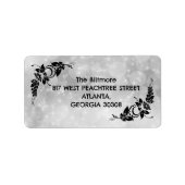 Schwarzweiß Adressaufkleber (Vorne)