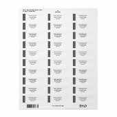 Schwarzweiß-Adressetikett (Vorne)