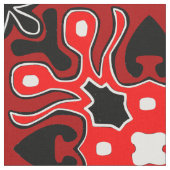 Schwarzweiß-Afrikanisches Tribal-Muster Stoff (Nahaufnahme)