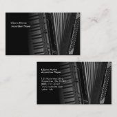 Schwarzweiss-Akkordeon-Musikindustrie-Karten Visitenkarte (Vorne/Hinten)