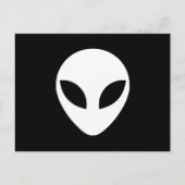 Schwarzweiß-Alien Postkarte (Vorderseite)