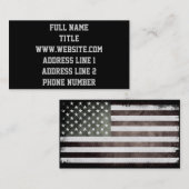 Schwarzweiss-amerikanische Flagge Visitenkarte (Vorne/Hinten)