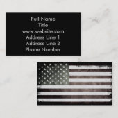 Schwarzweiss-amerikanische Flagge Visitenkarte (Vorne/Hinten)