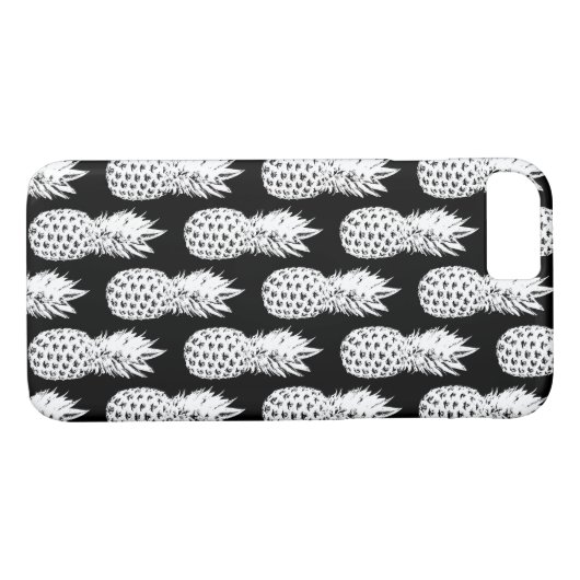 Schwarzweiss-Ananasmuster iPhone 7 Kasten Case-Mate iPhone Hülle (Rückseite (Horizontal))