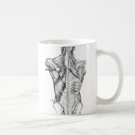 Schwarzweiss-Anatomie-Kunst-Rückenmuskel (1890) Kaffeetasse