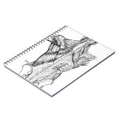 Schwarzweiss-Anatomie-Kunst-Rückenmuskel (1890) Notizblock (Linke Seite)