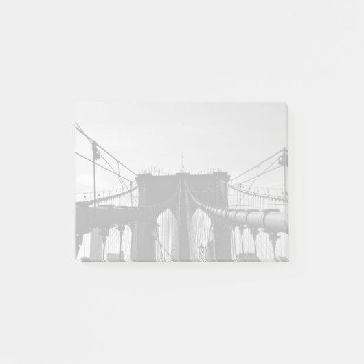 Schwarzweiss-Ansicht der Brücke Post-it Klebezettel (Vorderseite)