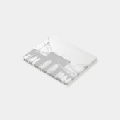 Schwarzweiss-Ansicht der Brücke Post-it Klebezettel (angewinkelt)