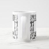 Schwarzweiß-Architekturbauingenieur Jumbo-Tasse (Rückseite)
