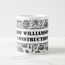 Schwarzweiß-Architekturbauingenieur Jumbo-Tasse