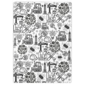 Schwarzweiß-Architekturbauingenieur Klemmbrett (Rückseite)